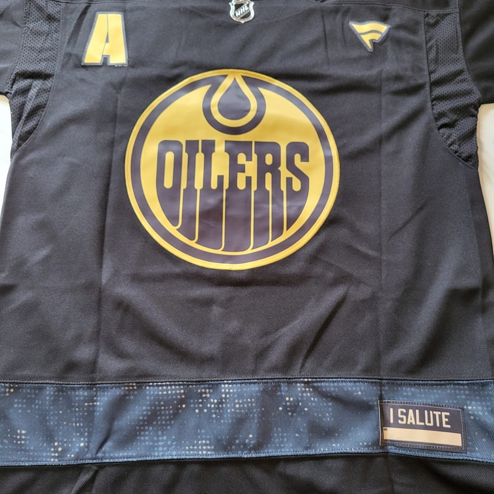 Edmonton Oilers Black & Gold NHL Jersey - 'A' Alternate Crest